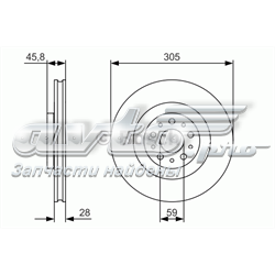 0986479736 Bosch freno de disco delantero