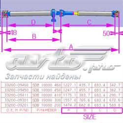  Árbol cardán trasero completo para SsangYong Actyon CJ