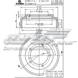 14709810 Brembo freno de tambor trasero