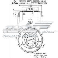 14939410 Brembo freno de tambor trasero