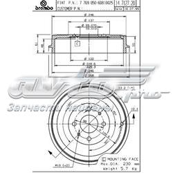 14.7127.20 Brembo freno de tambor trasero