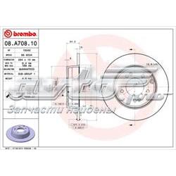 08A70810 Brembo disco de freno trasero