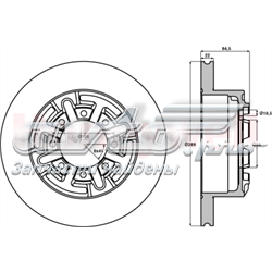 567128J Jurid/Bendix disco de freno trasero