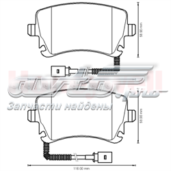 573225J Jurid/Bendix pastillas de freno traseras