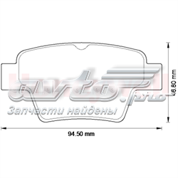 573235J Jurid/Bendix pastillas de freno traseras