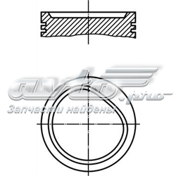 11251739303 BMW pistón completo para 1 cilindro, cota de reparación + 0,25 mm