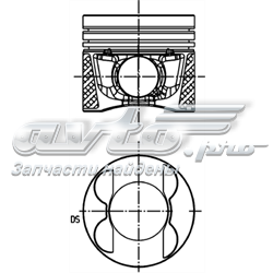40095600 Kolbenschmidt pistón completo para 1 cilindro, std