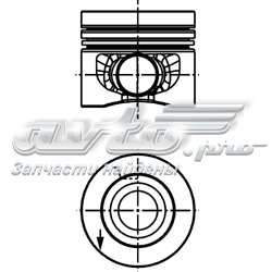  Pistón completo para 1 cilindro, cota de reparación + 0,25 mm para Seat Exeo 3R5