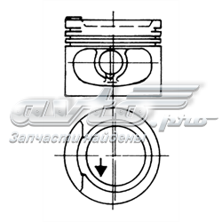 Pistón completo para 1 cilindro, cota de reparación + 0,25 mm 93928610 Kolbenschmidt