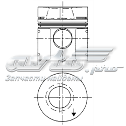 Pistón completo para 1 cilindro, STD 93951600 Kolbenschmidt