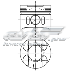 97409600 Kolbenschmidt pistón completo para 1 cilindro, std