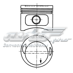 93968610 Kolbenschmidt pistón completo para 1 cilindro, cota de reparación + 0,50 mm