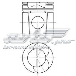 94511700 Kolbenschmidt pistón completo para 1 cilindro, std
