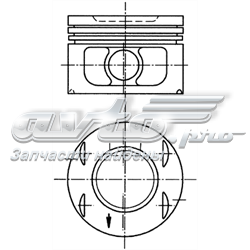 Pistón completo para 1 cilindro, STD 94673600 Kolbenschmidt