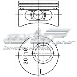 90245610 Kolbenschmidt pistón completo para 1 cilindro, cota de reparación + 0,50 mm