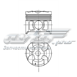 94819700 Kolbenschmidt pistón completo para 1 cilindro, std