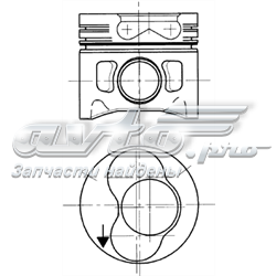 Pistón completo para 1 cilindro, cota de reparación + 0,50 mm 94427720 Kolbenschmidt