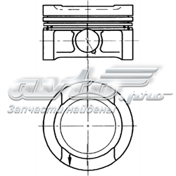 94503700 Kolbenschmidt pistón completo para 1 cilindro, std