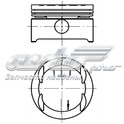 Pistón completo para 1 cilindro, STD 94637600 Kolbenschmidt