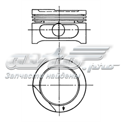 90556623 Kolbenschmidt pistón completo para 1 cilindro, cota de reparación + 0,50 mm