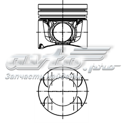 40262600 Kolbenschmidt pistón completo para 1 cilindro, std