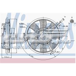 85691 Nissens ventilador (rodete +motor refrigeración del motor con electromotor completo)