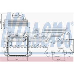 90680 Nissens radiador de aceite