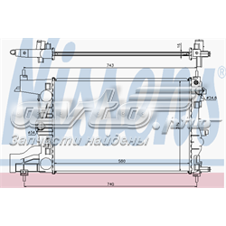 616903 Nissens radiador refrigeración del motor