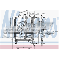 85711 Nissens difusor de radiador, ventilador de refrigeración, condensador del aire acondicionado, completo con motor y rodete