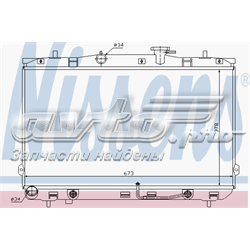 67075 Nissens radiador refrigeración del motor