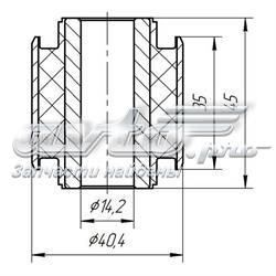 1737 Metgum silentblock de brazo suspensión trasero transversal