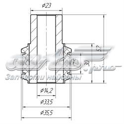 0526 Metgum silentblock de amortiguador delantero