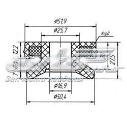 Silentblock Extensiones De Brazos Inferiores Delanteros 5447607S00 Nissan