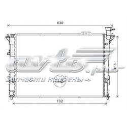 HY2435 AVA radiador refrigeración del motor