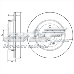 BG4564 Delphi disco de freno trasero