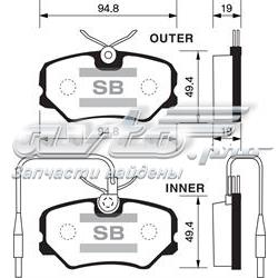 SP1180 Sangsin pastillas de freno delanteras