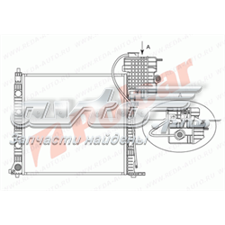 5012086X Polcar radiador refrigeración del motor