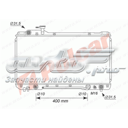 814408-3 Polcar radiador refrigeración del motor