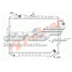 527808-1 Polcar radiador refrigeración del motor