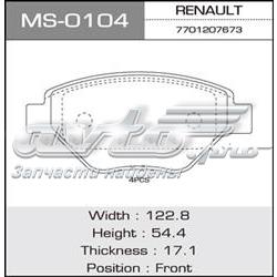 MS0104 Masuma pastillas de freno delanteras