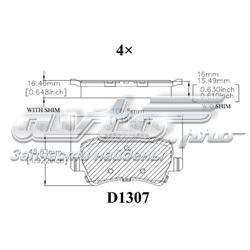 MKD1307 Friction Master pastillas de freno traseras