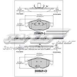 MKD869 Friction Master pastillas de freno delanteras