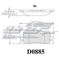 MKD885 Friction Master pastillas de freno traseras