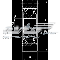 160014 Metelli junta homocinética interior delantera