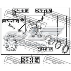 0277Y61RR Febest pinza de freno trasero derecho