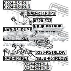 0224-R51RLL Febest brazo suspension (control trasero inferior izquierdo)