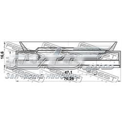 95TBS-49700917X Febest anillo retén, cubo de rueda delantero inferior