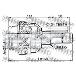  Junta homocinética interior trasera para Chevrolet Captiva 1 