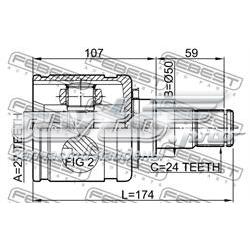 0111GSV40LH Febest junta homocinética interior delantera izquierda