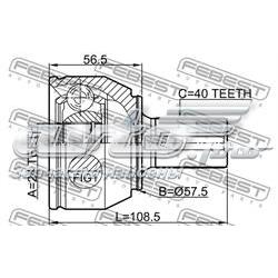 2110CA216 Febest junta homocinética exterior delantera